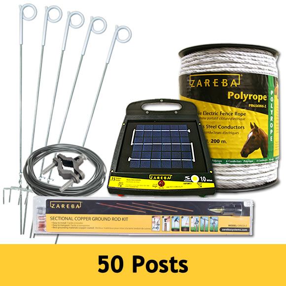 Polyrope Electric Fence System AllinOne Kit Electric Fence Wire