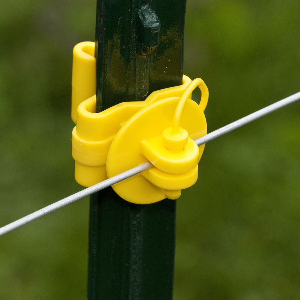 Pin Lock T Post Yellow Electric Fence Insulators Zareba