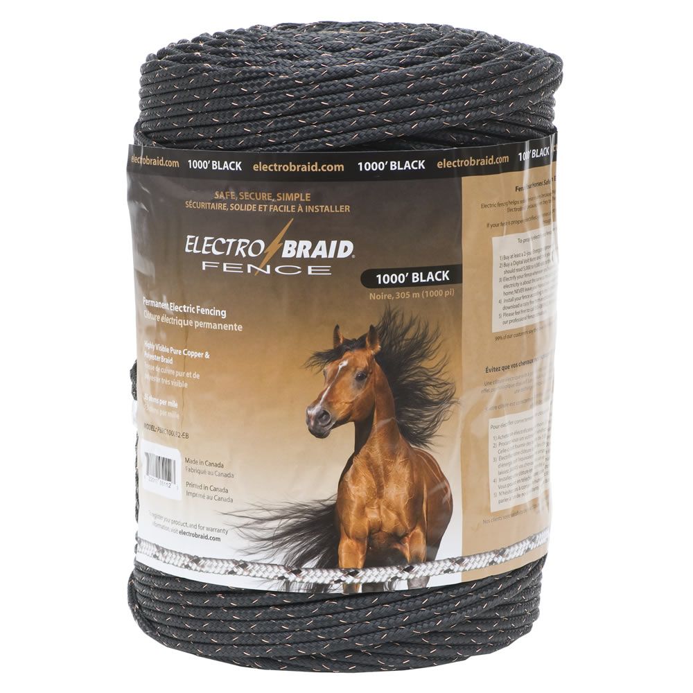 ElectroBraid® 1000 Foot Reel in Black | Zareba